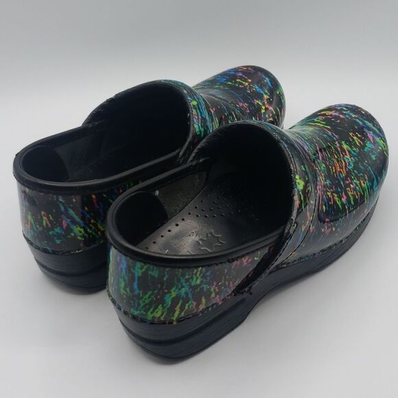 Dansko Women's 36 Neon Rainbow & Black Professional Clog - Picture 6 of 15